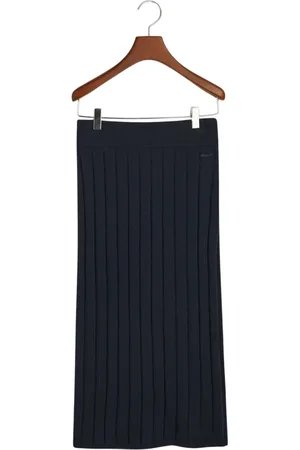 GANT Midi Skirts, female, , Size: S Wool Skirt with Wide Ribs