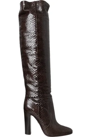 Dolce & Gabbana High Boots, female, , Size: 9 1/2 US Exotic Leather High Heel Boots