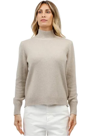 Gran Sasso Turtlenecks, female, , Size: M Side-slit turtleneck sweater