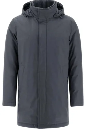 HERNO Parkas, male, , Size: 2XL Detachable Hood Technical Wool Jacket