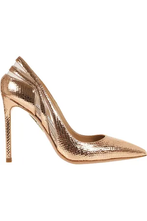 Aquazzura Pumps, female, , Size: 6 1/2 US Metallic Pumps for Women Elegant Style