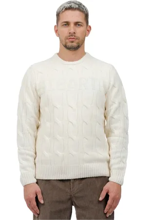 MC2 SAINT BARTH Round-neck Knitwear, male, , Size: XL Braided Marcus T-shirt with Text
