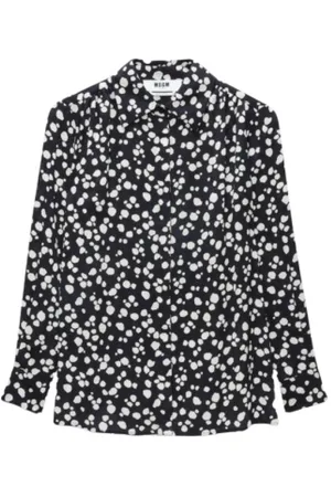 Msgm Blouses, female, , Size: S Polka Dot Satin Shirt