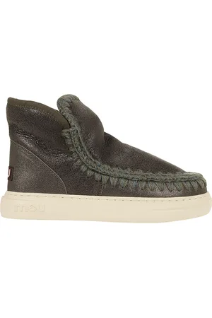 Mou Winter Boots, female, , Size: 7 US Bold Metallic Black Olive Sneaker