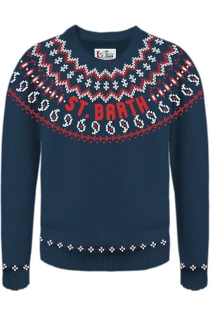 MC2 SAINT BARTH Round-neck Knitwear, male, , Size: L Stylish Sweaters Collection