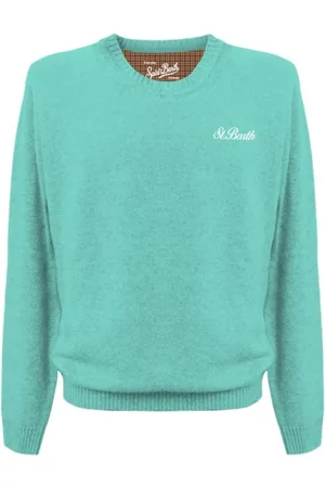 MC2 SAINT BARTH Round-neck Knitwear, male, , Size: XL Stylish Sweaters Collection