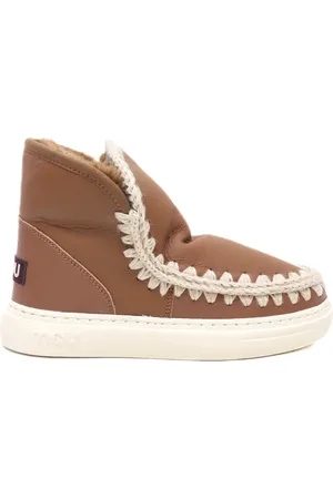 Mou Winter Boots, female, , Size: 9 US Cognac Leather Sneakers
