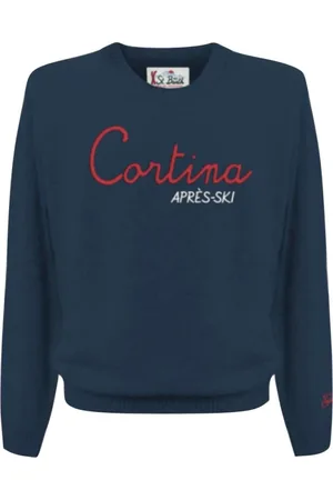 MC2 SAINT BARTH Round-neck Knitwear, male, , Size: S Cortina Apres Ski Crewneck Sweater
