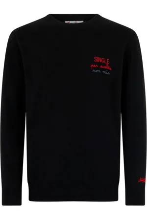 MC2 SAINT BARTH Round-neck Knitwear, male, , Size: XL Cashmere Light Jumper with Long Sleeves