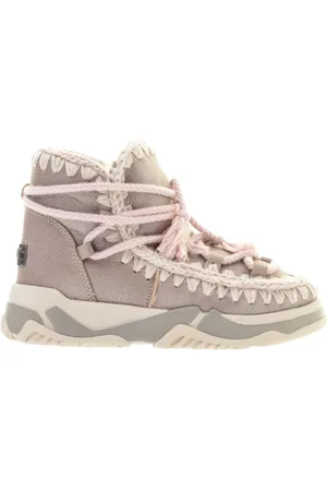 Mou Winter Boots, female, , Size: 8 US Scoubidoo Lace Sneakers Silver