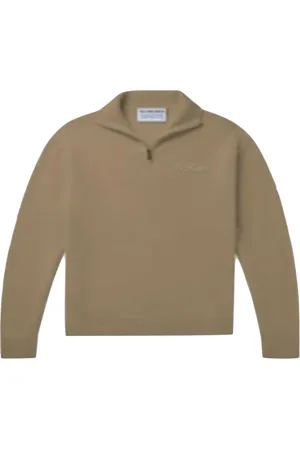 MC2 SAINT BARTH V-neck Knitwear, male, , Size: M Lambswool Half-Zip Sweater for Men