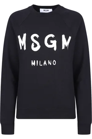 Msgm Sweatshirts, female, , Size: M Cotton Sweatshirt with Front Print