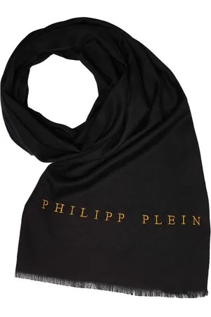Philipp Plein Scarves, female, , Size: ONE SIZE Scarf Neckcloth Shawl with Embroidered Logo