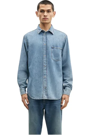 Samsøe Samsøe Denim Shirts, male, , Size: XS Scandinavian Style Shirt