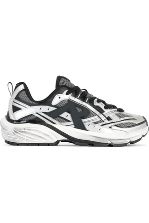 Represent Sneakers, male, , Size: 8 US Silver Mesh Runner Sneakers