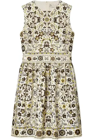 Tory Burch Summer Dresses, female, , Size: XS Patterned Mini Dress with Open Shoulders