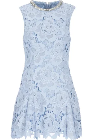 Self-Portrait Short Dresses, female, , Size: S Lace Floral Sleeveless Dress