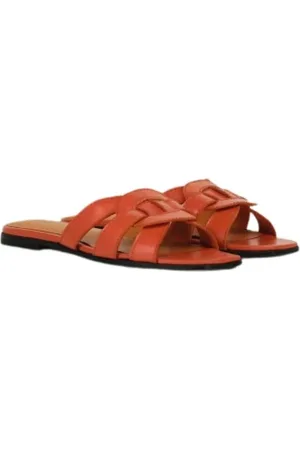 Summum Woman Sliders, female, , Size: 6 US Woven Leather Slides