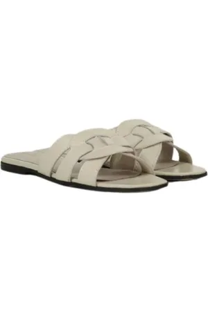 Summum Woman Sliders, female, , Size: 6 US Braided Leather Slides