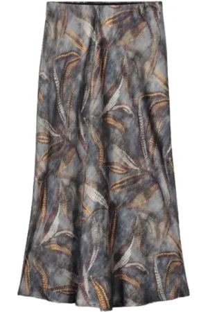 Summum Woman Maxi Skirts, female, , Size: 2XS Printed Long Skirt Bias Cut