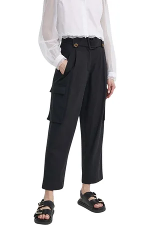 Twin-Set Cropped Trousers, female, , Size: XS Cargo Popeline Pants Art. 241Tt2052