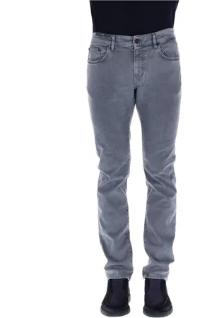 PT Torino Slim-fit Jeans, male, , Size: W32 Stretch Denim Jacket with Suede Label