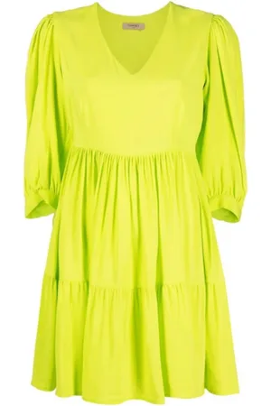 Twin-Set Short Dresses, female, , Size: S Fluorescent Pleated Short Dress