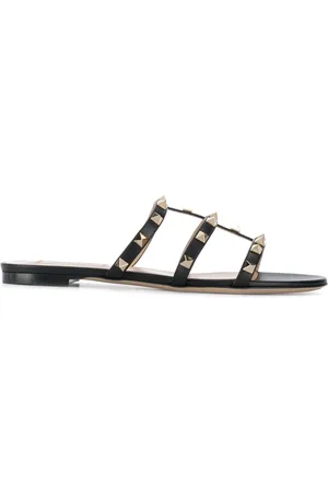 VALENTINO GARAVANI Sliders, female, , Size: 6 US Rockstud Caged Sandals