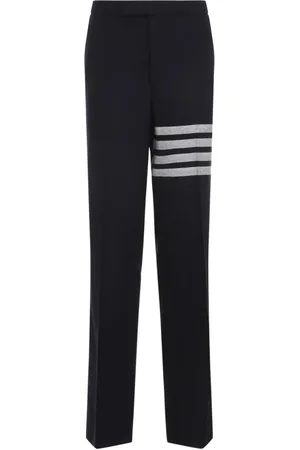 Thom Browne Slim-fit Trousers, male, , Size: L Navy Drop Crotch Backstrap Trouser