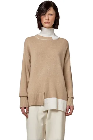 ALPHA STUDIO Turtlenecks, female, , Size: S Bicolor High Neck Sweater