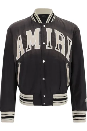 AMIRI Bomber Jackets, male, , Size: M Faded Coats with Appliqué Logo