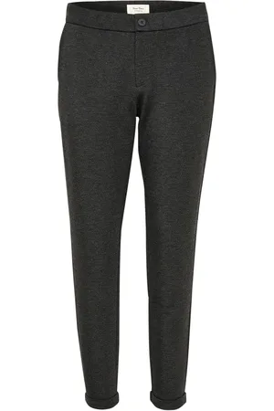 Part Two Slim-fit Trousers, female, , Size: L Dark Grey Melange Wide Waist Pants