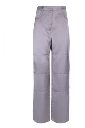 BLANCA Wide Trousers, female, , Size: XS Grey Satin Finish Trousers