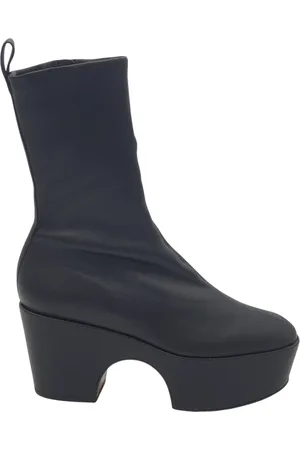 Robert Clergerie Heeled Boots, female, , Size: 7 1/2 US Sculptural Wedge Ankle Boot