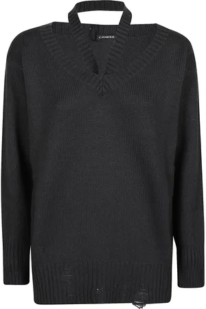 Canessa Cashmere Knitwear, female, , Size: XS V Neck Sweater