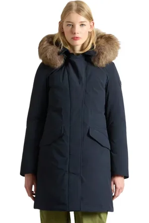 Woolrich Parkas, female, , Size: L Modern Parka with Detachable Hood