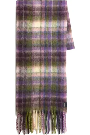 Woolrich Winter Scarves, female, , Size: ONE SIZE Checkered Mohair Wool Scarf