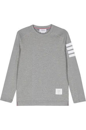 Thom Browne Long Sleeve Tops, male, , Size: XL Milano Cotton Long Sleeve Tee