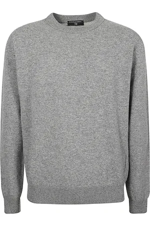 Daniele Fiesoli Round-neck Knitwear, male, , Size: 2XL Merino and cotton crewneck sweatshirt