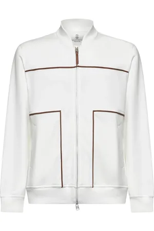 Brunello Cucinelli Zip-throughs, male, , Size: S Bomber Jacket with Zip Closure