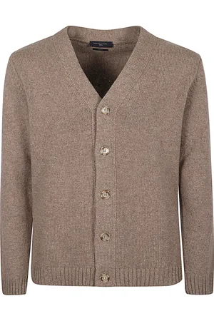 Daniele Fiesoli Cardigans, male, , Size: L Merino Buttoned Knit Cardigan