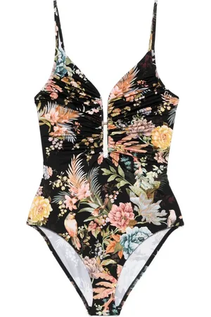 ZIMMERMANN One-piece, female, , Size: S Black V-Neck One-Piece Swimsuit