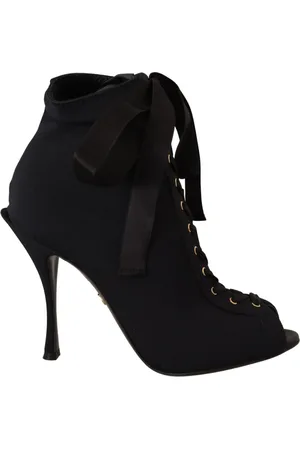 Dolce & Gabbana Heeled Boots, female, , Size: 6 US Elegant Ankle Open Toe Heel Boots