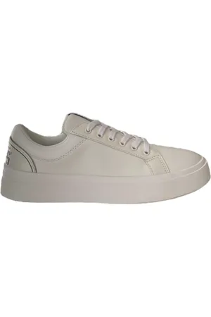GCDS Sneakers, male, , Size: 7 US Leather Sneaker with Grey Insert