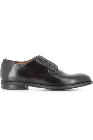 Officine creative Business Shoes, male, , Size: 11 US Ebony Leather Derby Shoes