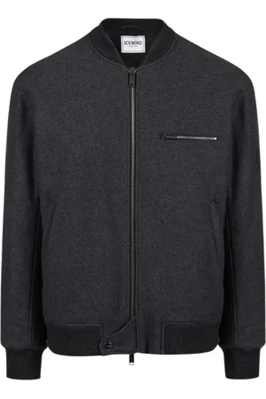 Iceberg Bomber Jackets, male, , Size: M Flannel Jacket with Embroidered Bear