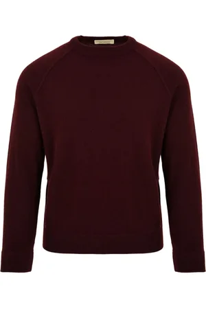 FILIPPO DE LAURENTIIS Round-neck Knitwear, male, , Size: S Bordeaux Sweaters for Men