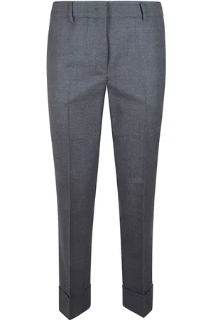 Incotex Straight Trousers, female, , Size: M Light Grey Wool Pants