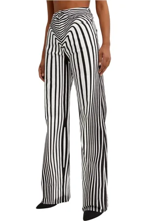 Jean Paul Gaultier Wide Jeans, female, , Size: W25 Animal Print Wide Leg Jeans