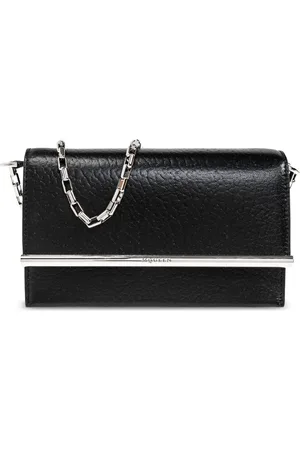 Alexander McQueen Clutches, female, , Size: ONE SIZE Leather clutch T-Bar Mini